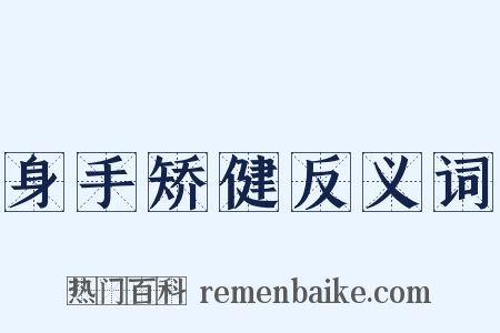 身手矫健反义词是什么意思的图片